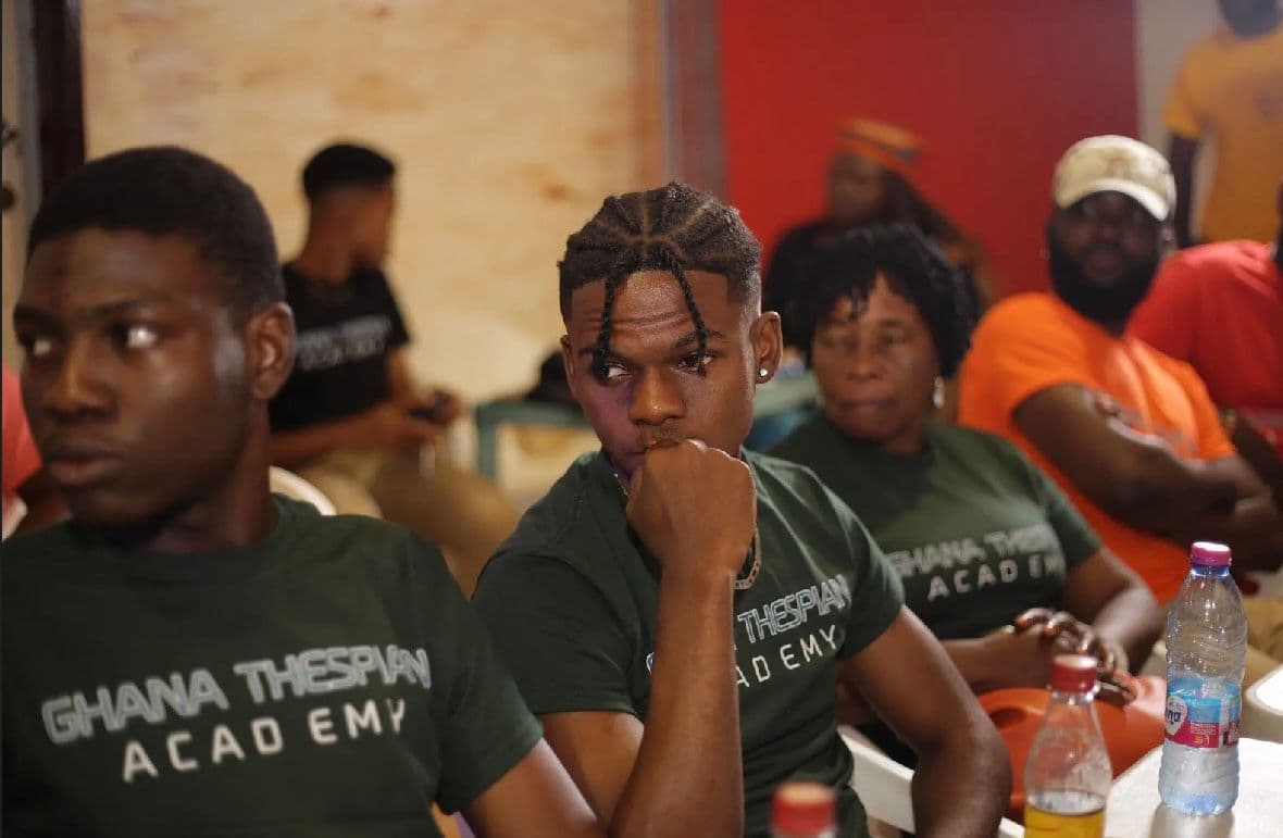 Students at a Ghana Thespian Academy masterclass
